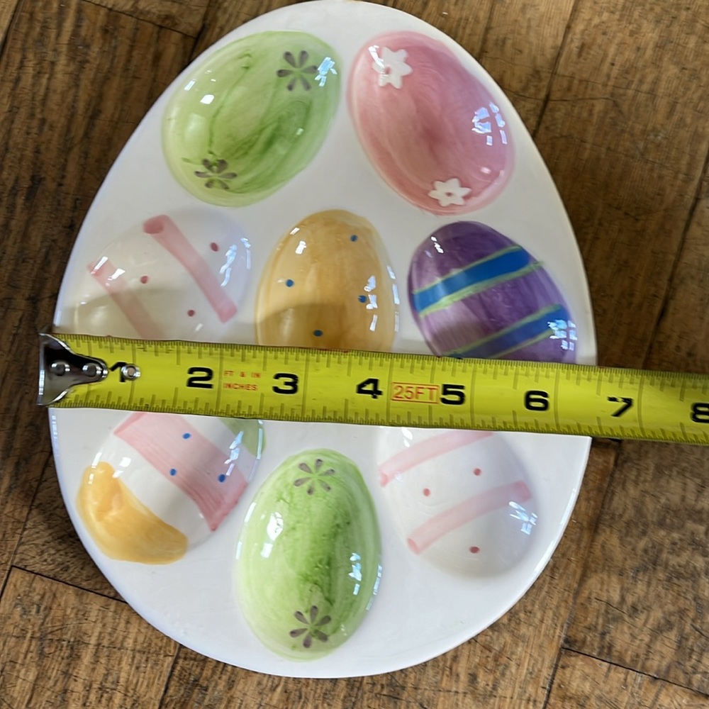Easter Deviled egg ceramic dish - Picture 3 of 4
